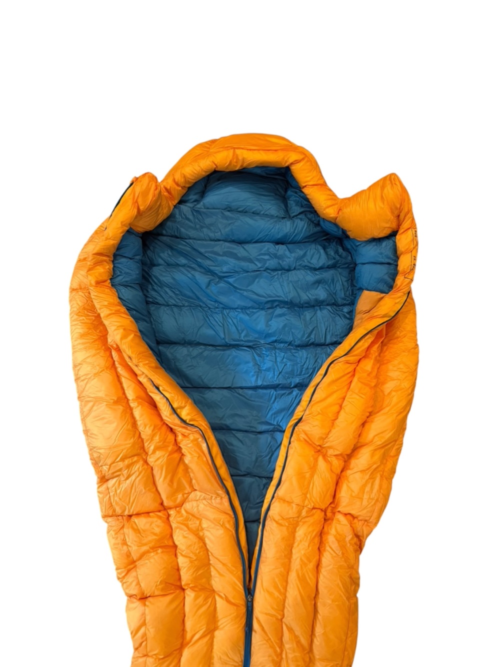 Patagonia Fitz Roy 30°F Sleeping Bag 800 Fill Down Regular Mango Ultralight NWT - Picture 5 of 15